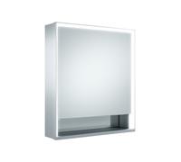 Armario con espejo KEUCO Royal Lumos, de pared, 1 puerta, puerta corta, estante abierto, con bisagra a la derecha, 650mm, 14301171103, Versión: con control Dalí