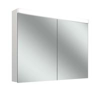Armario con espejo LOW plus 15 LED, 2 puertas 50/50cm, 995x147x747mm, iluminación superior, 172.300.01.02, Versión: CH estándar/blanco corporal/4000K