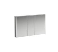 Armario con espejo Running Frame 25, iluminación vertical, tope exterior/derecho, 750x1200, H4088549001451, Versión: vidrio blanco / lacado posterior