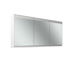 Armario con espejo Schneider FILO H mpotrado, regleta de luz superior, 1795x147x759mm, 3 puertas, 2 enchufes, 180.180.01.02, Versión: CH estándar/estuche blanco