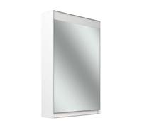 Armario con espejo Schneider FILO HCL, empotrado, regleta de luces superior, 495x147x759mm, bisagra de puerta derecha, 1 caja de enchufe izquierda, 180.051.01.02, Versión: CH estándar/estuche blanco