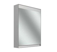 Armario con espejo Schneider FILO HCL, empotrado, regleta de luces superior, 595x147x759mm, bisagra de puerta derecha, 1 caja de enchufe izquierda, 180.061.01.04, Versión: CH estÃ¡ndar/carcasa gris