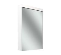 Armario con espejo Schneider LOW plus LED, 1 puerta 50cm, tope intercambiable, 495x120x747mm, enchufe a la derecha, iluminación arriba, 172.052.02.02, Versión: Norma UE/blanco corporal/4000K