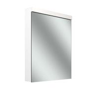 Armario con espejo Schneider LOW plus LED, 1 puerta 60cm, tope intercambiable, 595x120x747mm, toma de corriente izquierda, iluminación superior, 172.061.02.02, Versión: Norma UE/blanco corporal/4000K