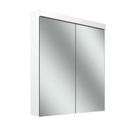 Armario con espejo Schneider LOW plus LED, 2 puertas 35/35cm, 695x120x747mm, iluminación superior, 172.070.02.02, Versión: Norma UE/blanco corporal/4000K