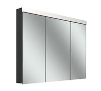 Armario con espejo Schneider LOW plus LED, 3 puertas 30/40/30cm, 995x120x747mm, iluminación superior, 172.101.02.4401, Versión: EstÃ¡ndar UE/cuerpo negro mate/3000K
