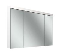Armario con espejo Schneider LOW plus LED, 3 puertas 30/60/30cm, 1195x120x747mm, iluminación superior, 172.121.02.0201, Versión: Estándar de la UE/blanco del corpus/3000K