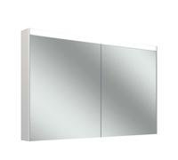 Armario con espejo Schneider OBJECT Line Comfort LED, 2 puertas 65/65cm, 1295x123x743mm, iluminación superior, 204.130.02.02, Versión: Norma UE/blanco corporal/4000K