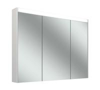 Armario con espejo Schneider OBJECT Line Comfort LED, 3 puertas 30/40/30cm, 995x123x743mm, iluminación superior, 204.101.02.02, Versión: Norma UE/blanco corporal/4000K