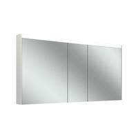 Armario con espejo Schneider OBJECT Line Comfort LED, 3 puertas 60/30/60cm, 1495x123x743mm, iluminación superior, 204.150.02.0201, Versión: Estándar de la UE/blanco del corpus/3000K