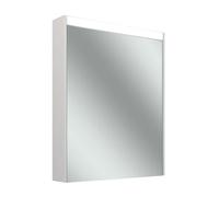 Armario con espejo Schneider OBJECT Line Superior LED, 1 puerta 50cm, tope intercambiable, 495x123x743mm, iluminación superior regulable, 1 toma de corriente, 205.051.02.02, Versión: Norma UE/blanco c