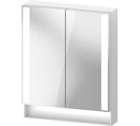 Armario con espejos Collection One de Duravit, paneles de luz laterales, 600x155x750mm, QA7150018181010, Color: Blanco mate/FR Enchufe de red/con iluminación interior