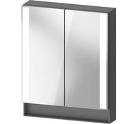 Armario con espejos Collection One de Duravit, paneles de luz laterales, 600x155x750mm, QA7150049491010, Color: Grafito mate/FR enchufe/con iluminación interior