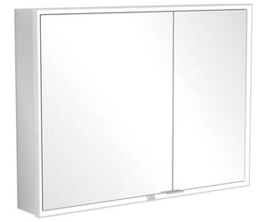 Armario con espejos empotrado My View Now de Villeroy & Boch, 2 puertas, con iluminación, con interruptor de encendido/apagado, compatible con Smart Home, 1000x750x167,5mm, A4581000