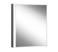 Armario con espejos GLOW classic HCL de Schneider, 1 puerta de 50 cm, con bisagra a la derecha, 525x158x731 mm, iluminación perimetral, regulable de forma continua, 182.051.02.44, Versión: Normativa d
