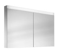 Armario con espejos PATA LED de Schneider, 2 puertas 50/50cm, 995x120x756mm, iluminación superior regulable, 161.100.02.0201, Versión: Estándar de la UE/blanco del corpus/3000K
