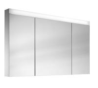 Armario con espejos PATA LED de Schneider, 3 puertas 35/60/35cm, 1295x120x756mm, iluminación superior regulable, 161.131.02.0201, Versión: Estándar de la UE/blanco del corpus/3000K