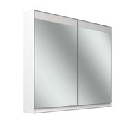 Armario con espejos Schneider FILO H mpotrado, regleta de luz superior, 895x147x759mm, 2 puertas, 2 enchufes, 180.090.01.02, Versión: CH estándar/estuche blanco