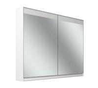 Armario con espejos Schneider FILO H mpotrado, regleta de luz superior, 995x147x759mm, 2 puertas, 2 enchufes, 180.100.01.02, Versión: CH estándar/estuche blanco