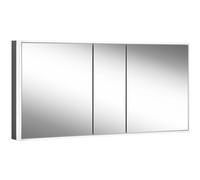 Armario con espejos Schneider GLOW classic HCL, 3 puertas 60/30/60cm, 1525x158x731mm, iluminación perimetral, regulable sin escalonamiento, 182.150.01.44, Versión: CH estándar/negro mate