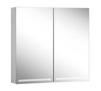 Armario con espejos Schneider GRACE LED, 2 puertas 40/40cm, bisagras izquierda y derecha, 795x120x700mm, 4000K, anodizado plata, 116.680.02.50