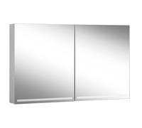 Armario con espejos Schneider GRACE LED, 2 puertas 60/60cm, bisagras izquierda y derecha, 1195x120x700mm, 4000K, anodizado plata, 116.720.02.50