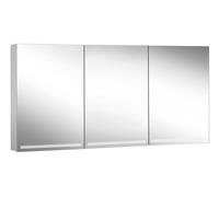 Armario con espejos Schneider GRACE LED, 3 puertas 50/50/50cm, bisagras izquierda/izquierda y derecha, 1495x120x700mm, 4000K, anodizado plata, 116.751.02.50