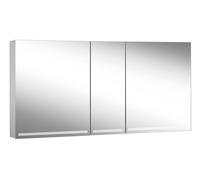 Armario con espejos Schneider GRACE LED, 3 puertas 60/30/60cm, bisagras izquierda/izquierda y derecha, 1495x120x700mm, 4000K, anodizado plata, 116.750.02.50