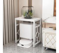 Armario con soporte para aspiradora robot - Mesa auxiliar decorativa para un fácil cambio de agua, ideal para sala de estar, dormitorio y cocina