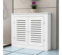 Armario cubre radiador rejilla ventilación, estante almacenamiento moderno | Cubre radiador moderno, almacenamiento ahorro espacio, ventilación eficiente, montaje sencillo(L35.4″xH35.4″xW7.9″)