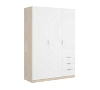 Armário de 3 portas com efeito madeira