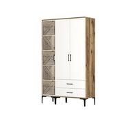 Armário de 3 portas com efeito madeira