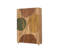 Armário de 3 portas com efeito madeira