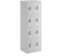 Armario de 4 compartimentos Amsterdam eurokraft basic, 2 secciones