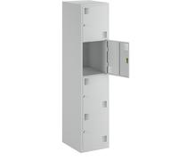 Armario de 4 compartimentos bajo llave Alvina eurokraft basic, 1 compartimento