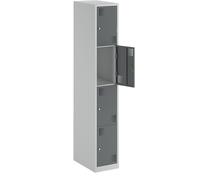 Armario de 4 compartimentos bajo llave Alvina eurokraft basic, 1 compartimento
