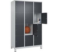 Armario de 4 compartimentos Classic PLUS C+P, 3 secciones