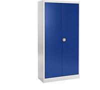 Armario de acero con puertas retráctiles mauser, 4 baldas, 420 mm de profundidad