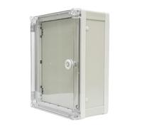 Armario de acero inoxidable, caja de conexiones de PVC con cubierta transparente, 40-60 x 30-50 x 22 cm, placa de montaje, fácil instalación (60 x 50 x 22 cm)