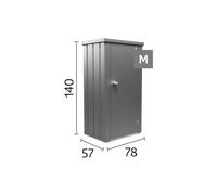 Armario de acero para exterior biohort julia 77.7 x 140.2 x 57 cm y capacidad de 447.8 l gris plata