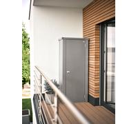 Armario de acero para exterior biohort julia 77.7 x 140.5 x 57 cm y capacidad de 447.8 l gris claro