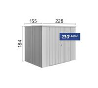 Armario de acero para exterior biohort para equipos 228 x 184 x 155 cm y capacidad de 6000 l gris