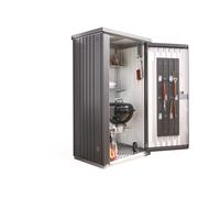 Armario de acero para exterior biohort para equipos 90 93 x 182.5 x 83 cm y capacidad de 1363 l gris