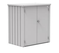 Armario de acero para exterior biohort romeo 132 x 140 x 87 cm y capacidad de 1300 l gris plata