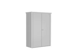 Armario de acero para exterior biohort romeo m high 132 x 181 x 57 cm y capacidad de 1100 l gris plata