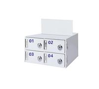 Armario de almacenamiento acrílico montado en la pared para teléfono celular, para organización de oficina en casa y sala de reuniones