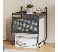 Armario de almacenamiento al vacío con ruedas, diseño oculto para robots de barrido, mesa auxiliar de acento que ahorra espacio para sala de estar y dormitorio