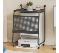 Armario de almacenamiento al vacío con ruedas, diseño oculto para robots de barrido, mesa auxiliar de acento que ahorra espacio para sala de estar y dormitorio