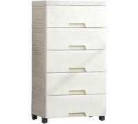 Armario De Almacenamiento con Cajones, Armario Infantil De Gran Capacidad, De Plástico Multicapa, Apto para Sala De Estar, Dormitorio Y Habitación Infantil.,Beige-4 Layers