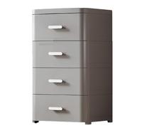 Armario de almacenamiento con cajones de 7 niveles para sala de estar, entrada, apartamento, cajones de tocador gris y blanco, cómoda de suelo para guardarropa, 18.1 x 15.7 x 31.5 pulgadas